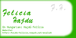 felicia hajdu business card