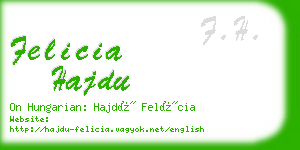 felicia hajdu business card